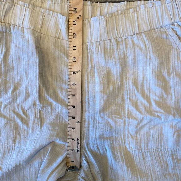 NWT GAP Women's Mid Rise Gauze Wide Leg Pull On Pant Beige Size XL - Picture 7 of 10